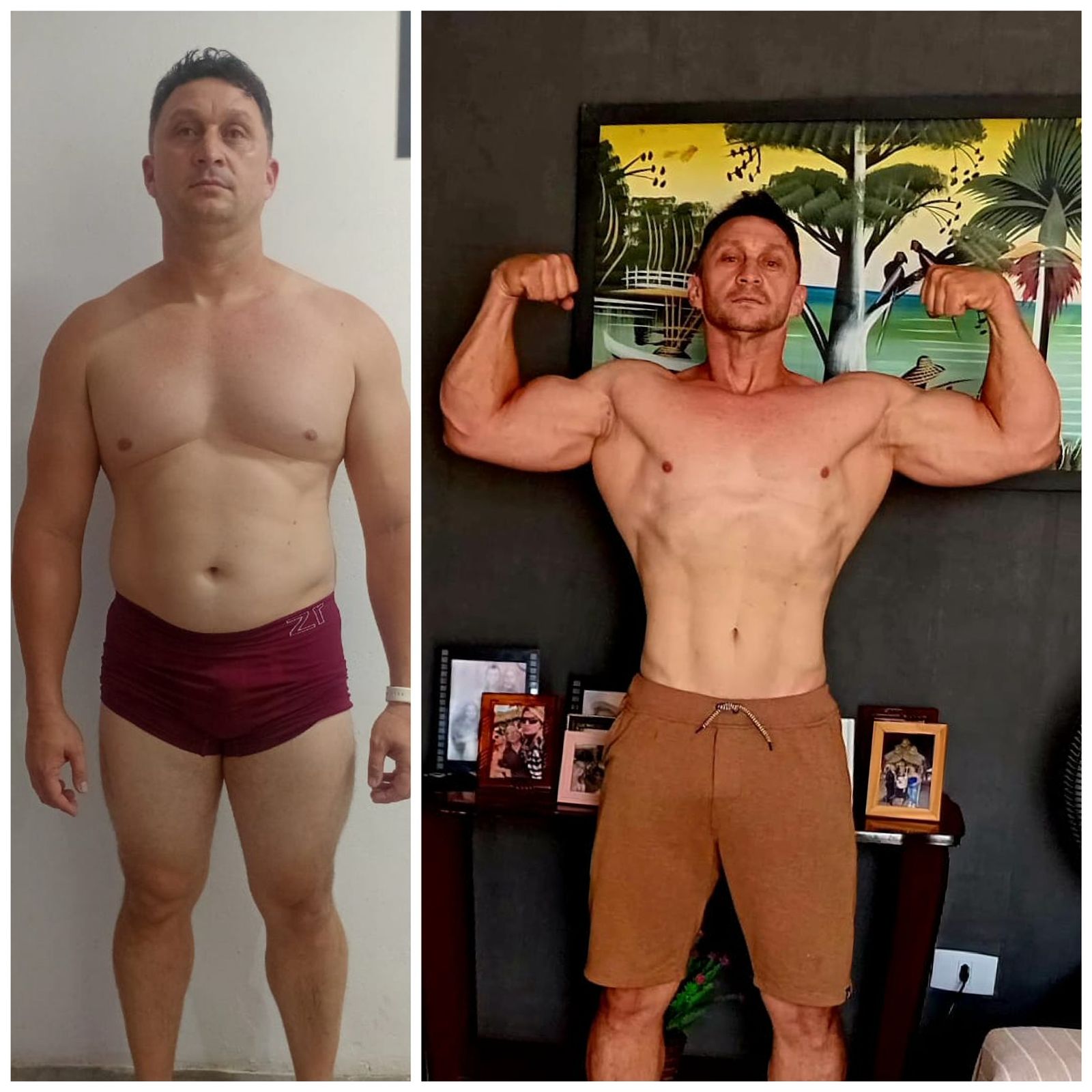 Antes e depois real